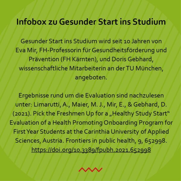 Gesunder Start ins Studium - Infobox Projekt