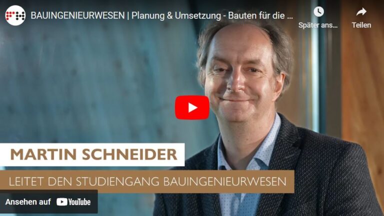 Martin Schneider über das Studium Bauingenieurwesen - Video