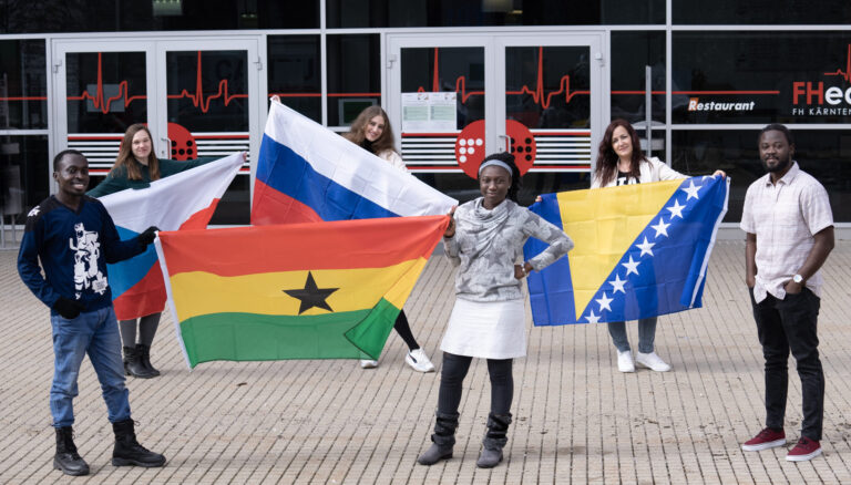 Owusu Mensah from Ghana and other international students in Austria