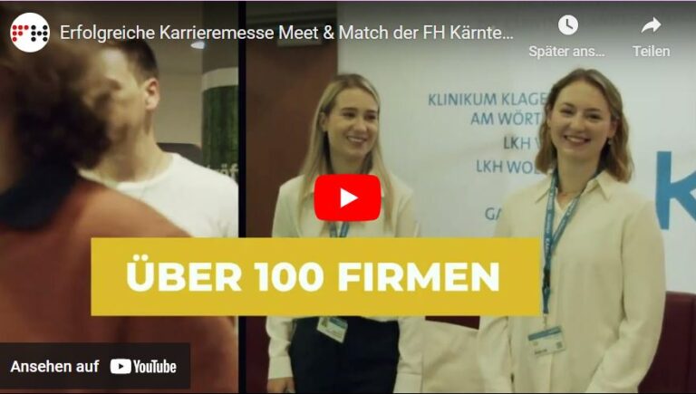 Video Jobmesse Meet & Match FH Kärnten